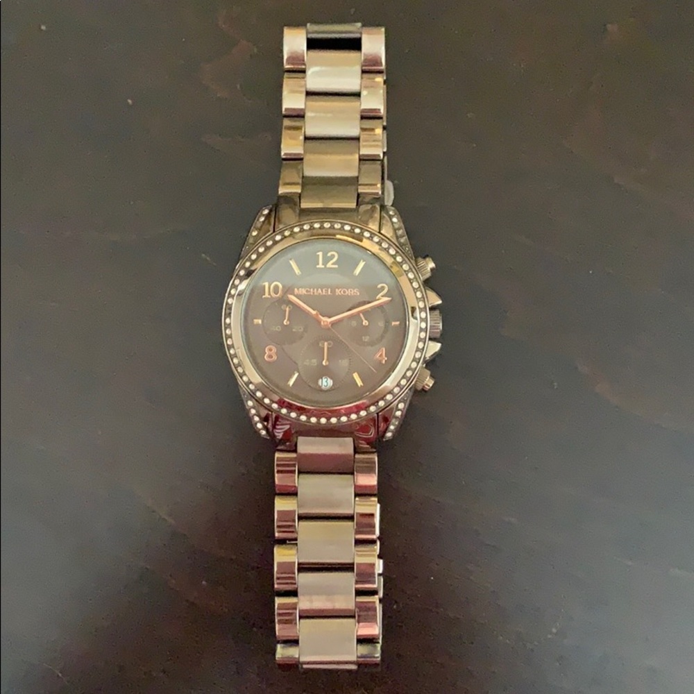 Chocolate brown MK watch